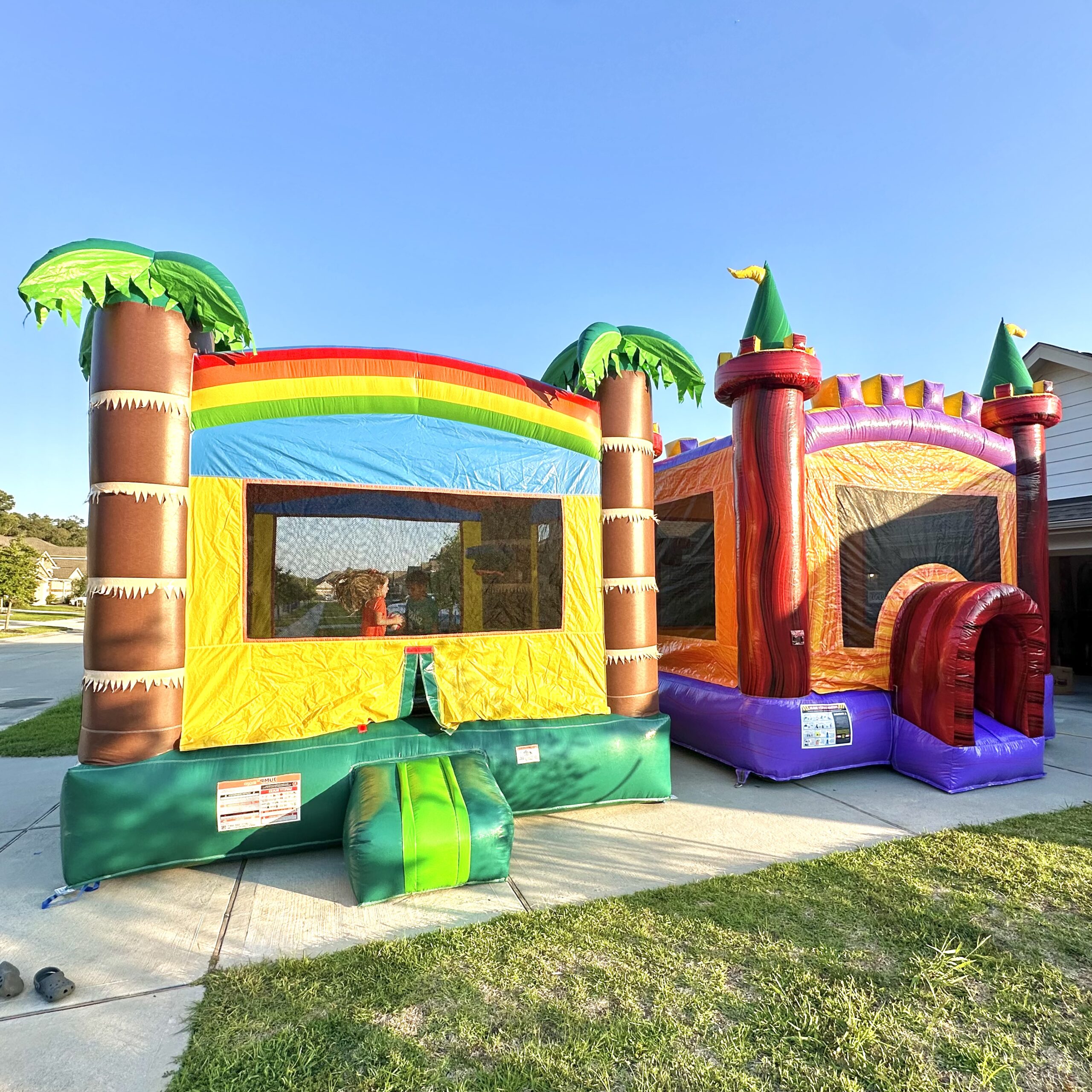 bounce house rental set up in Cleveland, Texas