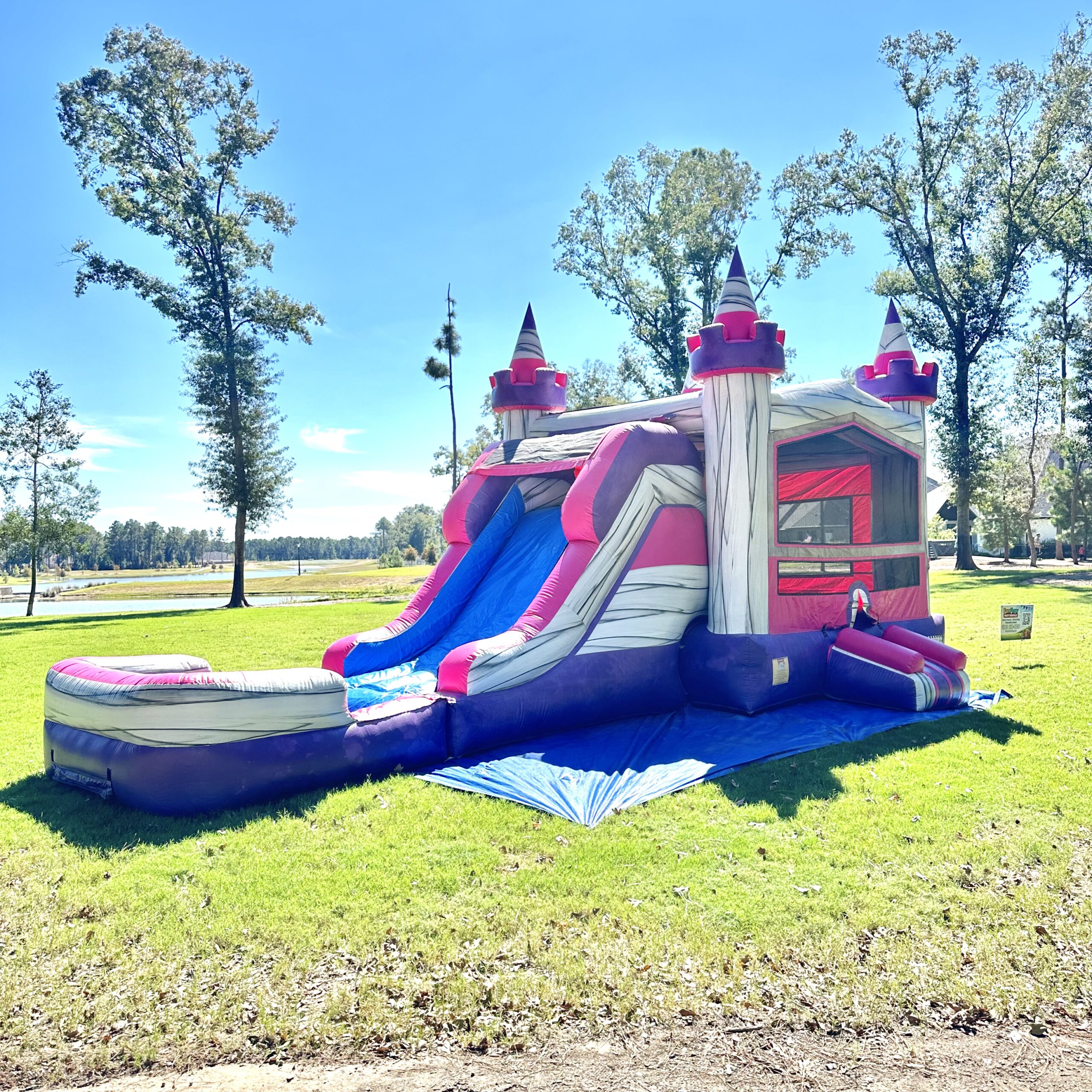 inflatable bounce house rental set up in Summerwood, Texas